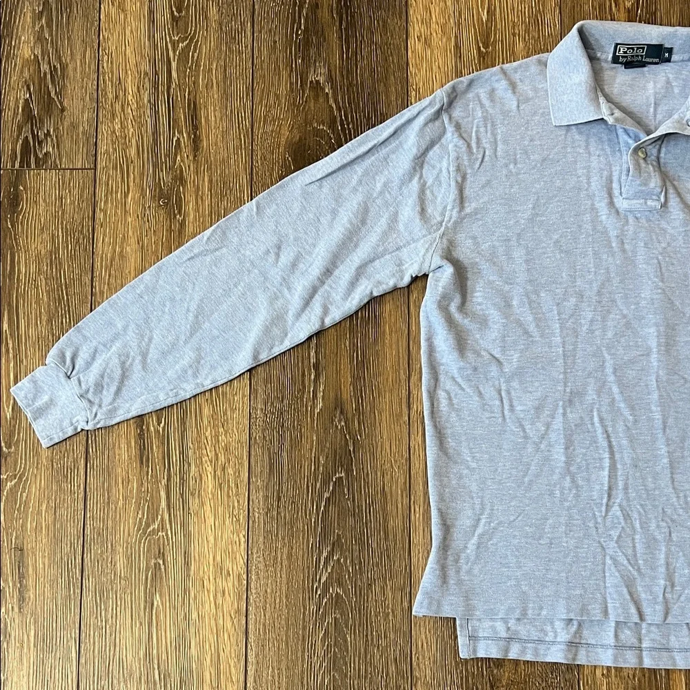 Polo Ralph Lauren Light Blue Long Sleeve Polo Shirt Mens Size Medium